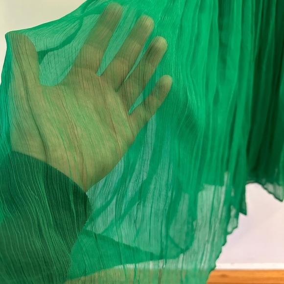 Anthropologie HD in Paris green spaghetti strap midi dress Size 12 petite - Picture 5 of 9